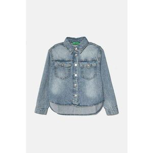 United Colors of Benetton camasa din denim pentru copii 59K4CQ03B imagine