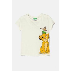 United Colors of Benetton tricou de bumbac pentru copii culoarea bej, 3I1XC10LK imagine