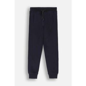 Coccodrillo pantaloni de trening din bumbac pentru copii culoarea albastru marin, neted, EVERYDAY BOY imagine