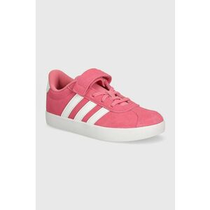 adidas sneakers de piele întoarsă pentru copii VL COURT 3.0 EL C culoarea roz, IH4954 imagine