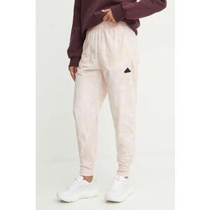 adidas pantaloni de trening ZNE culoarea roz, neted, IW7737 imagine