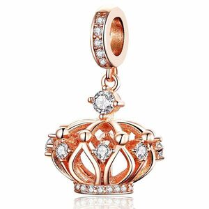 Talisman din argint Rose Gold Crown imagine