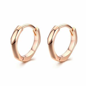 Cercei din argint Rose Gold Fine Hoops imagine