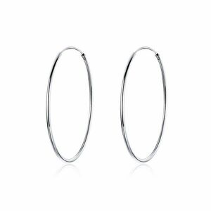 Cercei din argint Big Silver Hoops imagine