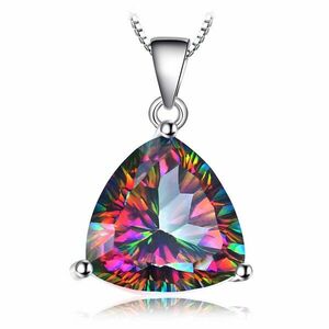 Colier din argint Mystic Topaz Triangle imagine