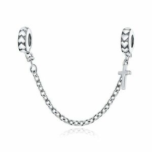 Talisman din argint Little Cross Safety Chain imagine