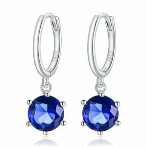 Cercei din argint Beautiful Silver Blue Crystal imagine