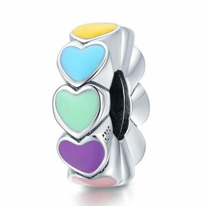 Talisman din argint Candy Colour Hearts imagine