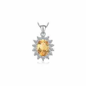 Colier din argint Elegant Citrine imagine