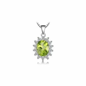 Colier din argint Elegant Peridot imagine