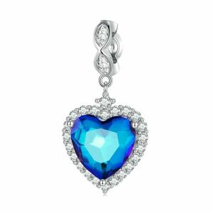 Talisman din argint Sparkling Blue Cristal imagine