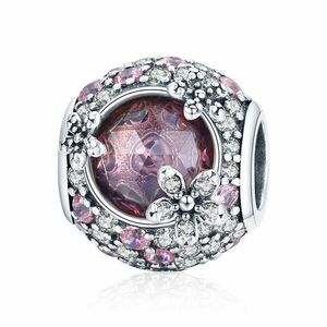 Talisman din argint Clear Pinky Crystals imagine