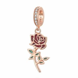 Talisman din argint Rose Golden Flower imagine