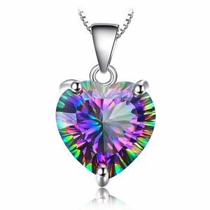 Colier din argint Mystic Topaz Heart imagine