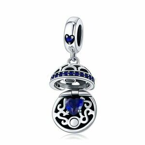 Talisman din argint Pandora\'s Box safir imagine