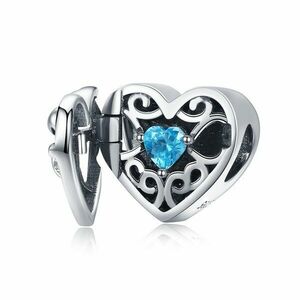 Talisman din argint Blue Heart Locket imagine