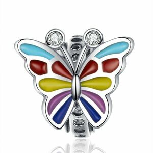 Talisman din argint Dancing Butterfly imagine