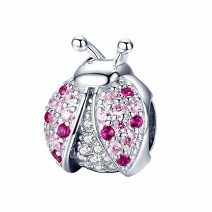 Talisman din argint Pink Ladybug imagine