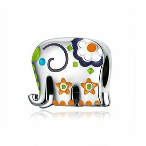 Talisman din argint Little Green Elephant imagine