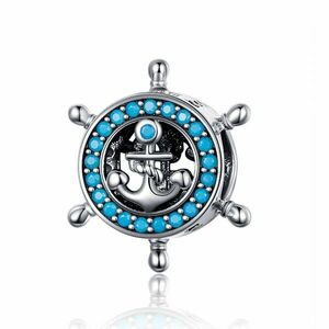 Talisman din argint Blue Anchor Wheel imagine