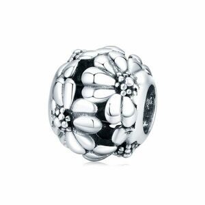 Talisman din argint Silver Flowers Bead imagine