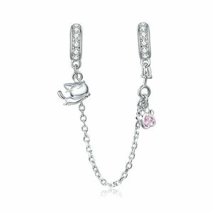 Talisman din argint Lovely Kitty Safety Chain imagine