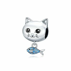 Talisman din argint Cat & Fish imagine