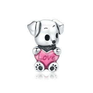 Talisman din argint Loving Heart Puppy imagine