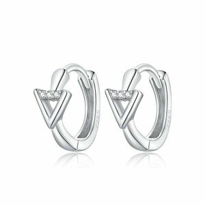 Cercei din argint Silver Little Triangle Hoops imagine