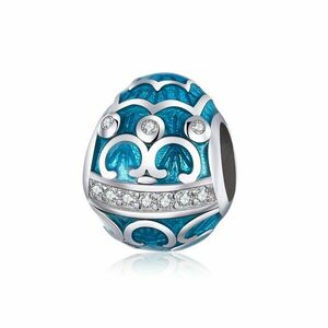 Talisman din argint Blue Crystal Egg imagine