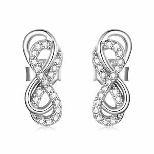 Cercei din argint Beautiful Infinite Double Earrings imagine