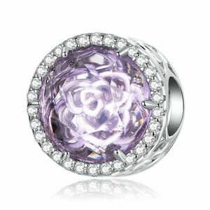 Talisman din argint Purple Crystal imagine