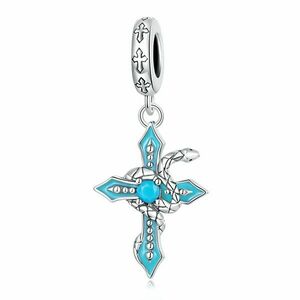 Talisman din argint Turquoise Cross imagine