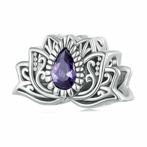 Talisman din argint Royal Purple Drop imagine