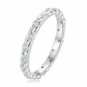 Inel din argint Silver Braided Crystal imagine