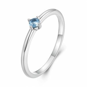 Inel din argint Simple Blue Crystal imagine