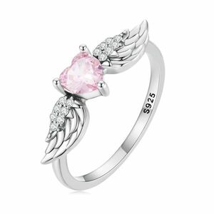 Inel din argint Angel\'s Pink Heart imagine