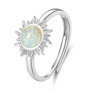 Inel reglabil din argint Opal Color Sun imagine