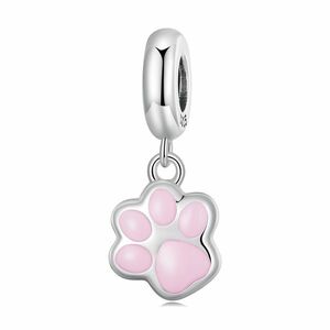 Talisman din argint Pink Email Paw imagine