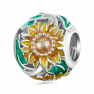 Talisman din argint Sunflower Crystal imagine