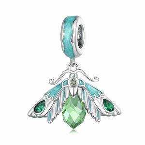 Talisman din argint Green Sparkling Butterfly imagine