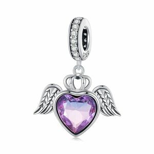 Talisman din argint Royal Purple Heart imagine