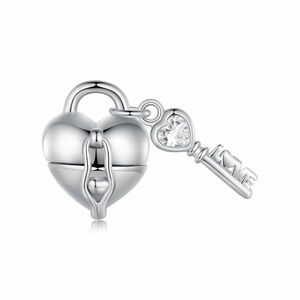 Talisman din argint Silver Heart Lock imagine