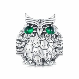 Talisman din argint Old Owl imagine