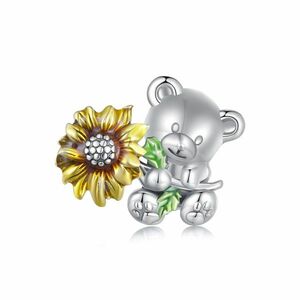 Talisman din argint Sunflower Bear imagine