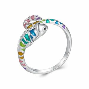 Inel reglabil din argint Multicolor Chameleon imagine