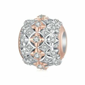 Talisman din argint Rose Gold Royal Crystal Ball imagine