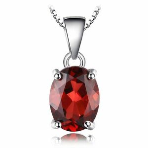 Colier din argint Oval Garnet imagine