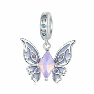 Talisman din argint Big Purple Butterfly imagine