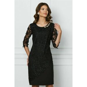 Rochie trei sferturi dantela neagra imagine